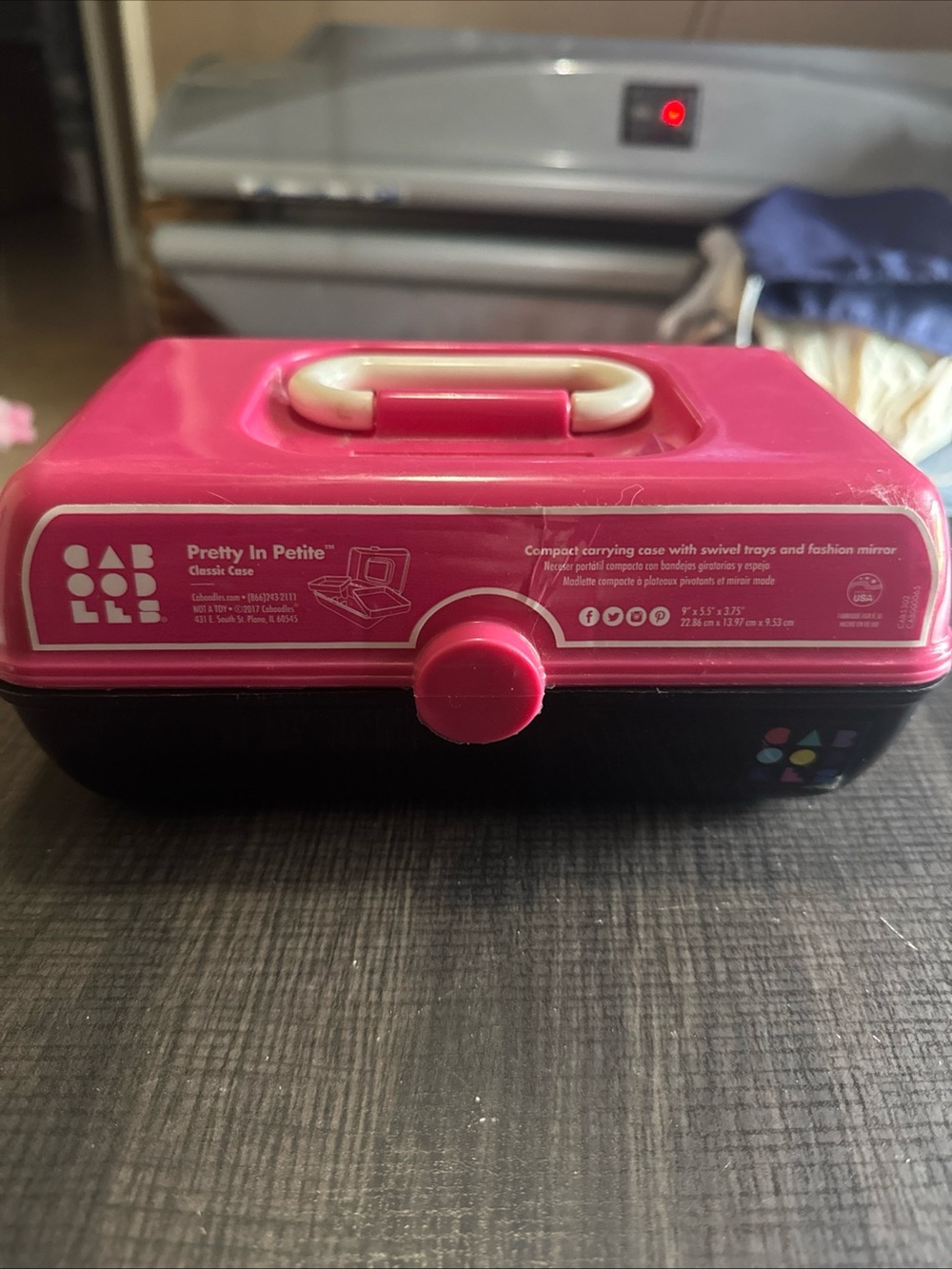 Caboodles Hot Pink and Black Cosmetic Carry Case